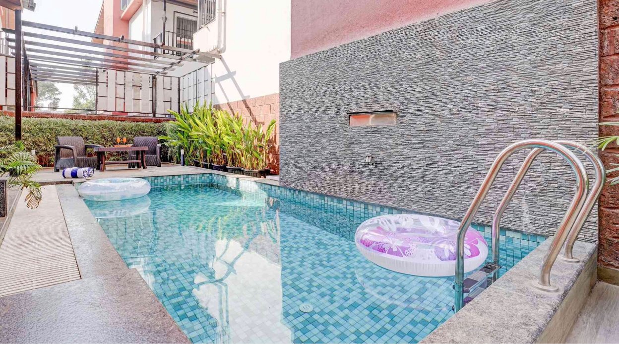 Aamy Villa | Charming Pet-friendly 3-BHK Villa With Private Pool, Garden & Balconies