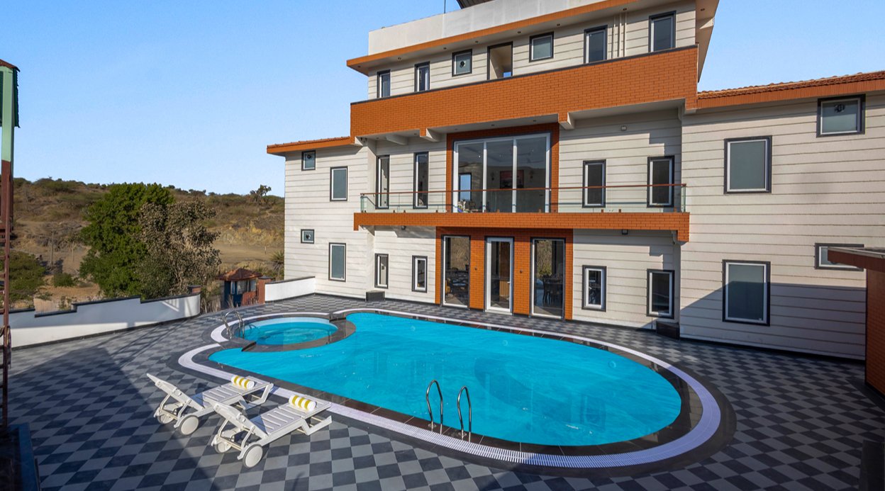 Godan Terra Estate | 10-BHK Riverside Retreat with Pool, Garden, Elevated Gazebo in Nature & Mountain Views