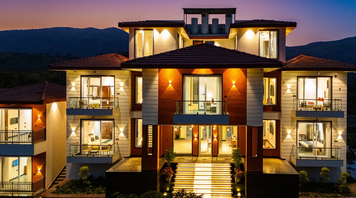 Godan Terra Estate | 10-BHK Riverside Retreat with Pool, Garden, Elevated Gazebo in Nature & Mountain Views