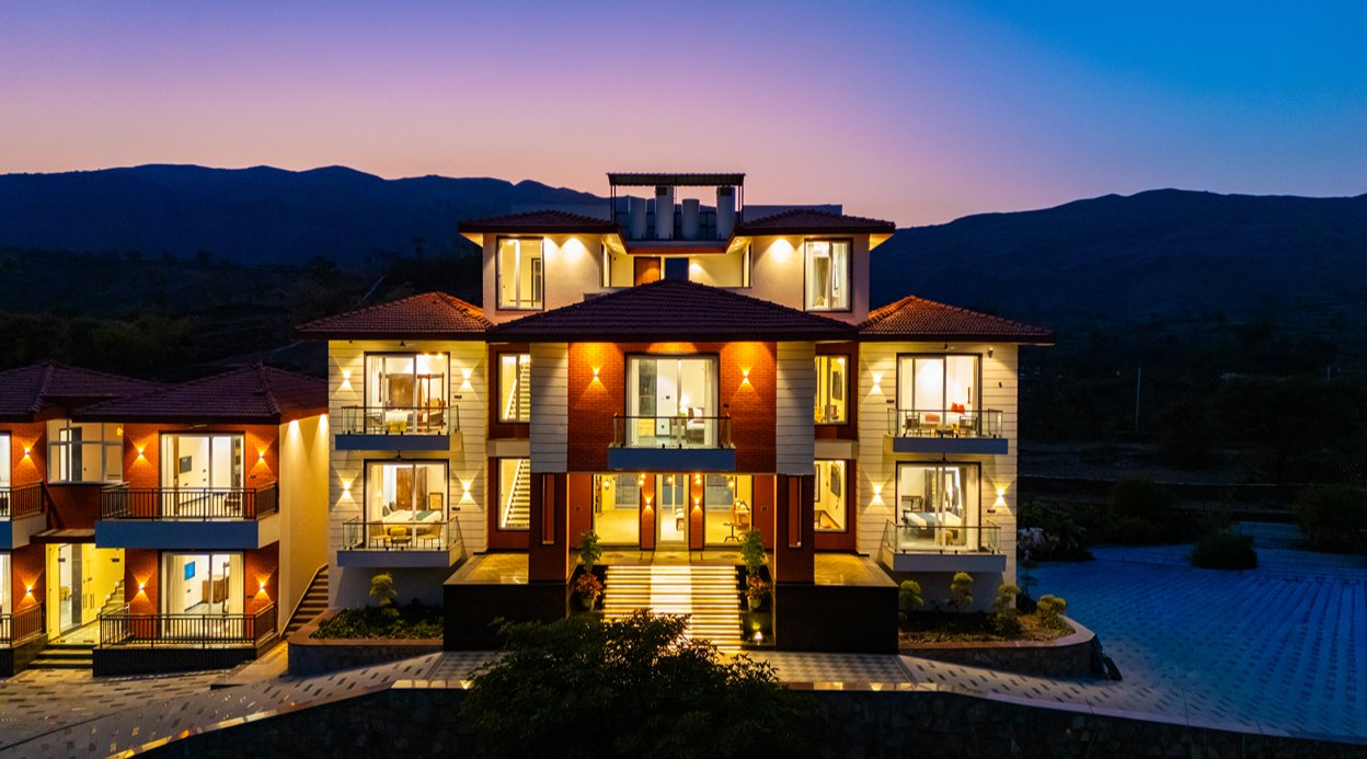 Godan Terra Estate | 10-BHK Riverside Retreat with Pool, Garden, Elevated Gazebo in Nature & Mountain Views