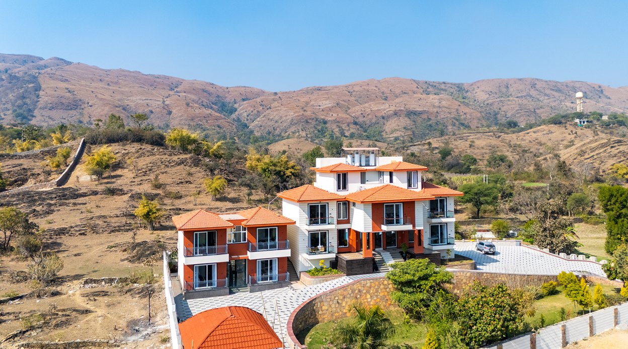 Godan Terra Estate | 10-BHK Riverside Retreat with Pool, Garden, Elevated Gazebo in Nature & Mountain Views