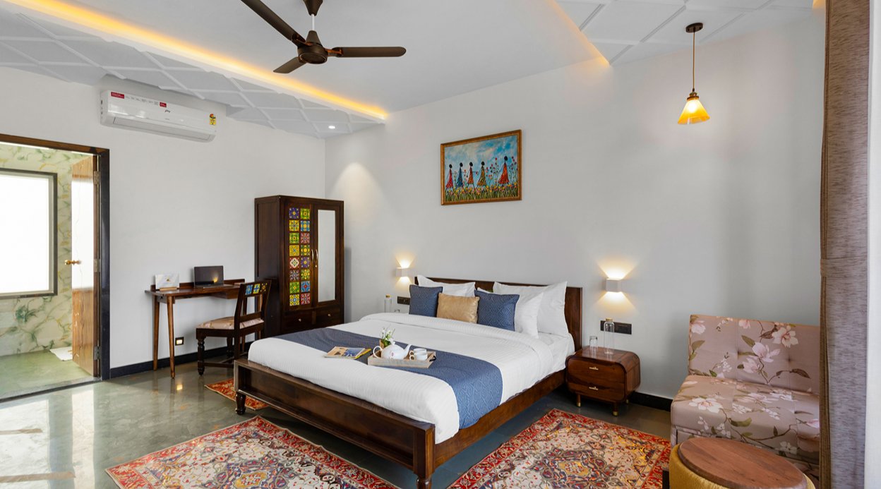 Godan Terra Estate | 10-BHK Riverside Retreat with Pool, Garden, Elevated Gazebo in Nature & Mountain Views