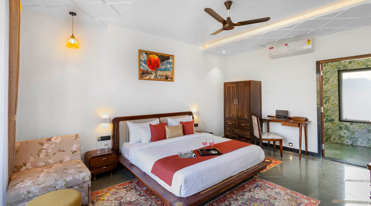Godan Terra Estate | 10-BHK Riverside Retreat with Pool, Garden, Elevated Gazebo in Nature & Mountain Views
