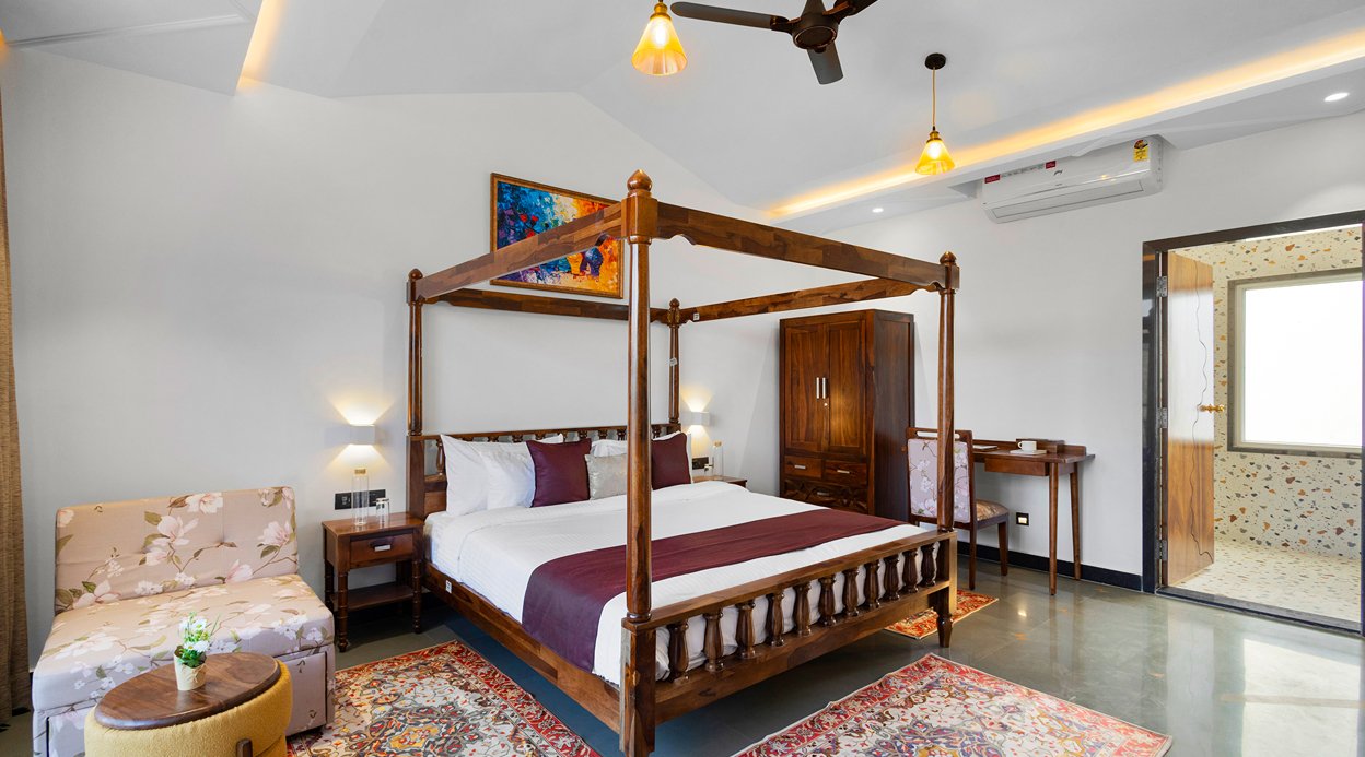Godan Terra Estate | 10-BHK Riverside Retreat with Pool, Garden, Elevated Gazebo in Nature & Mountain Views