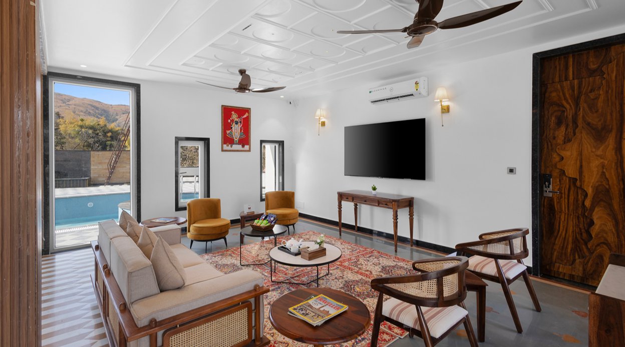 Godan Terra Estate | 10-BHK Riverside Retreat with Pool, Garden, Elevated Gazebo in Nature & Mountain Views