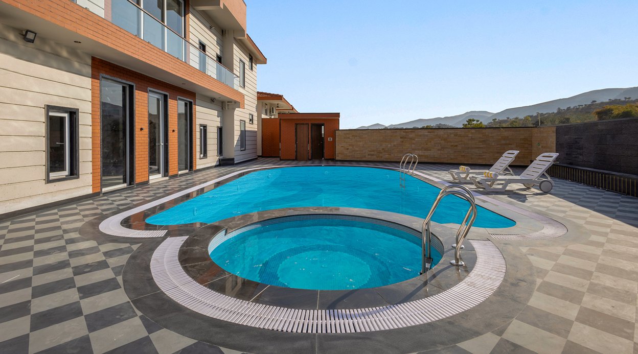 Godan Terra Estate | 10-BHK Riverside Retreat with Pool, Garden, Elevated Gazebo in Nature & Mountain Views