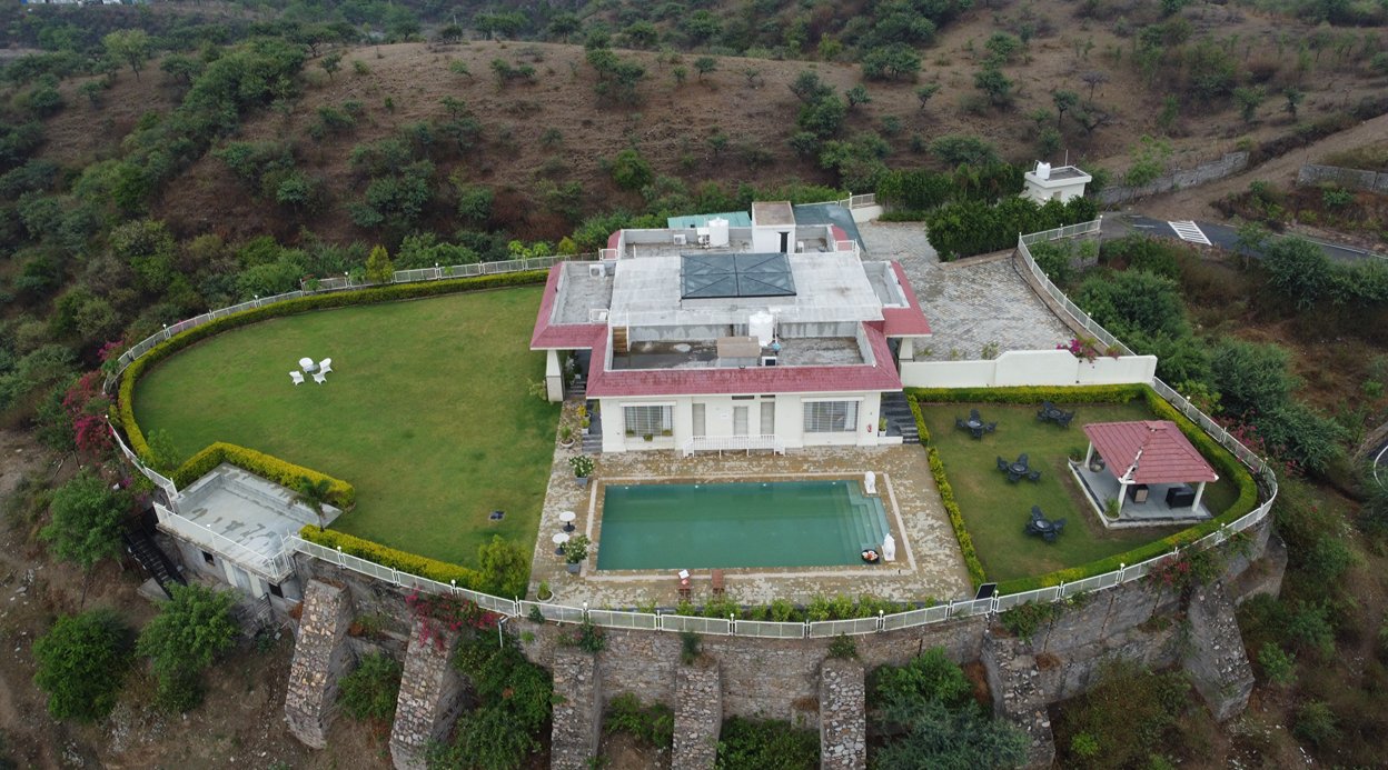 Shourya Celesta | Charming Hilltop 3-BHK Villa With Private Pool, Garden & Terrace