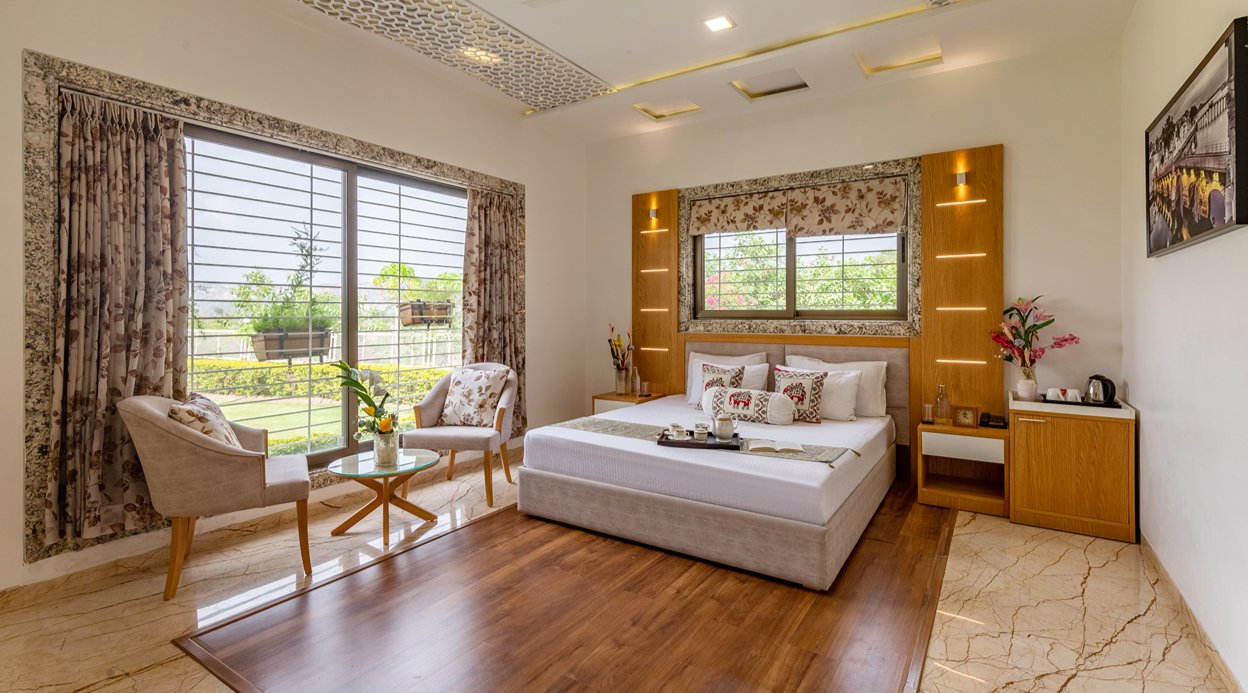 Shourya Celesta | Charming Hilltop 3-BHK Villa With Private Pool, Garden & Terrace