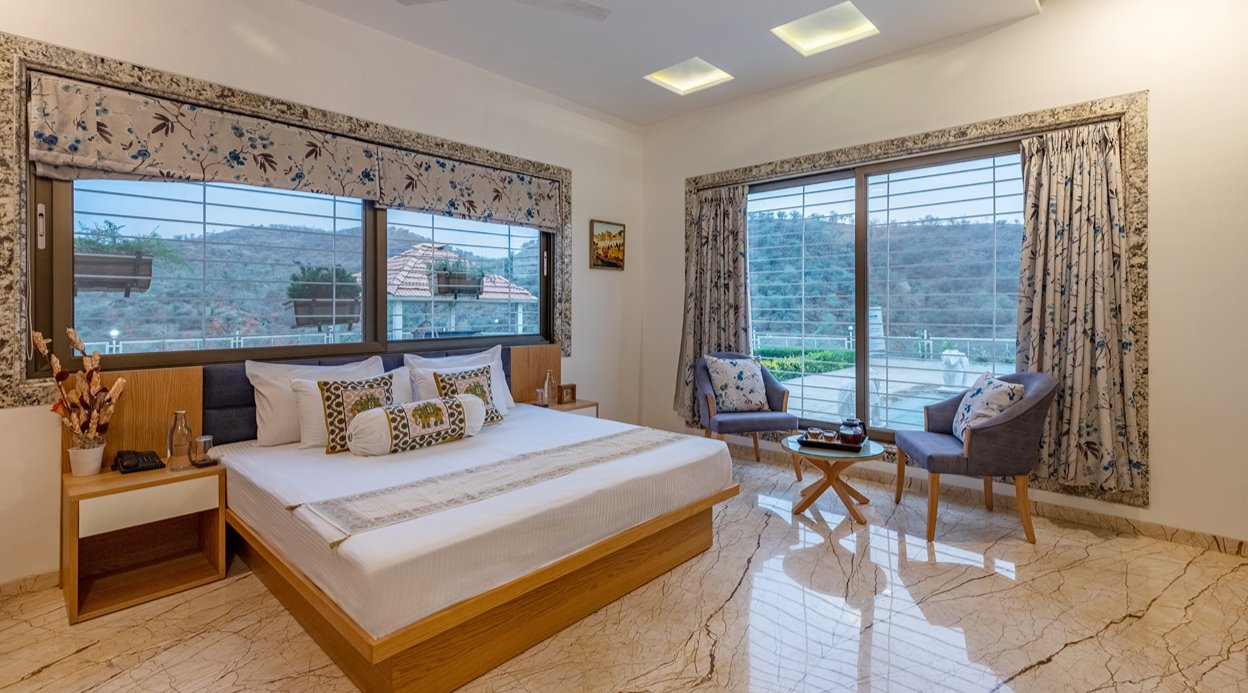 Shourya Celesta | Charming Hilltop 3-BHK Villa With Private Pool, Garden & Terrace