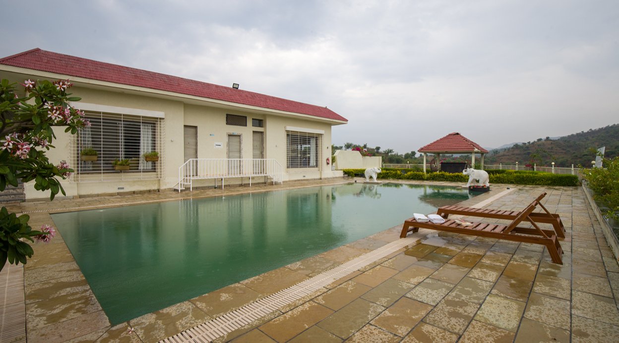 Shourya Celesta | Charming Hilltop 3-BHK Villa With Private Pool, Garden & Terrace