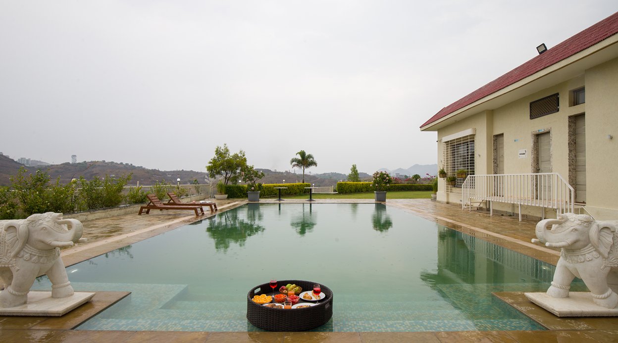 Shourya Celesta | Charming Hilltop 3-BHK Villa With Private Pool, Garden & Terrace