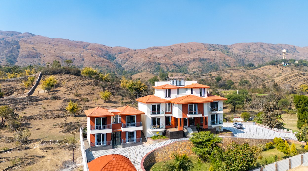 Godan Terra Cove | 6-BHK Retreat with Private Pool, Garden & Elevated Gazebo, featuring Stunning Hill & River Views
