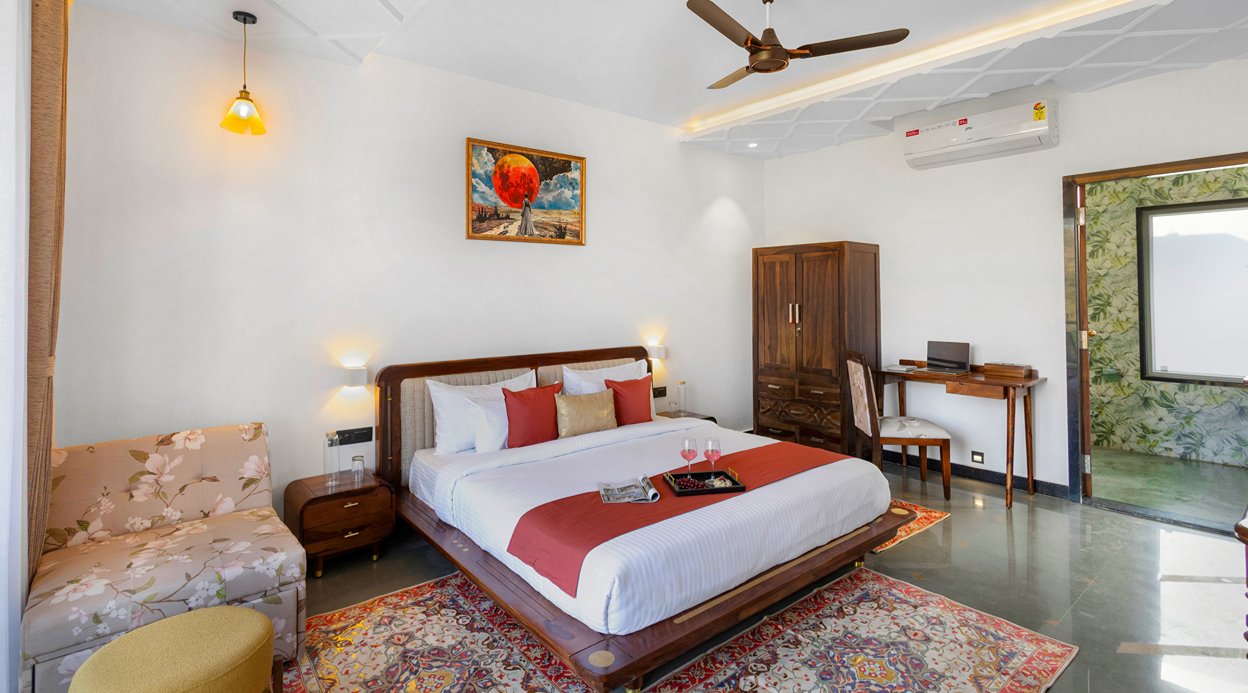 Godan Terra Cove | 6-BHK Retreat with Private Pool, Garden & Elevated Gazebo, featuring Stunning Hill & River Views