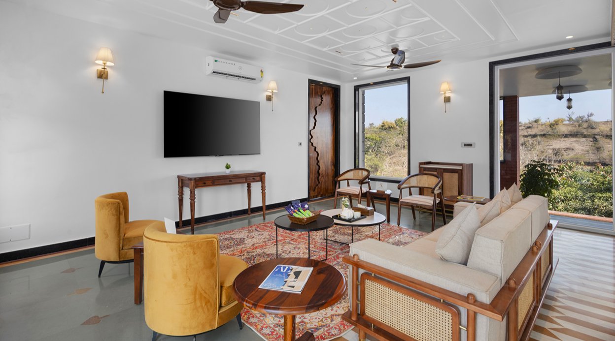 Godan Terra Cove | 6-BHK Retreat with Private Pool, Garden & Elevated Gazebo, featuring Stunning Hill & River Views