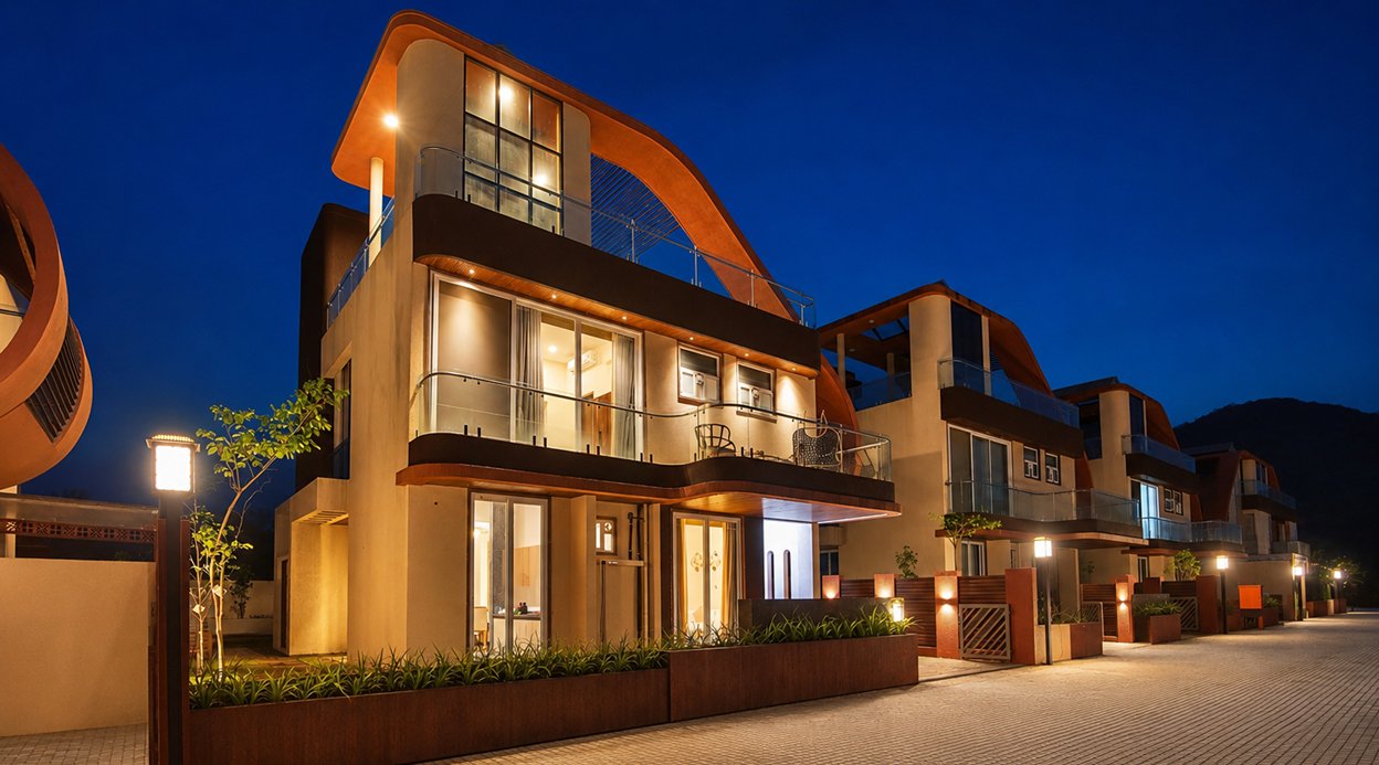 Eulophia Paradise | Luxurious 3 BHK Retreat with Private Pool, Jacuzzi Bedroom, Glass Canopy Terrace & Garden
