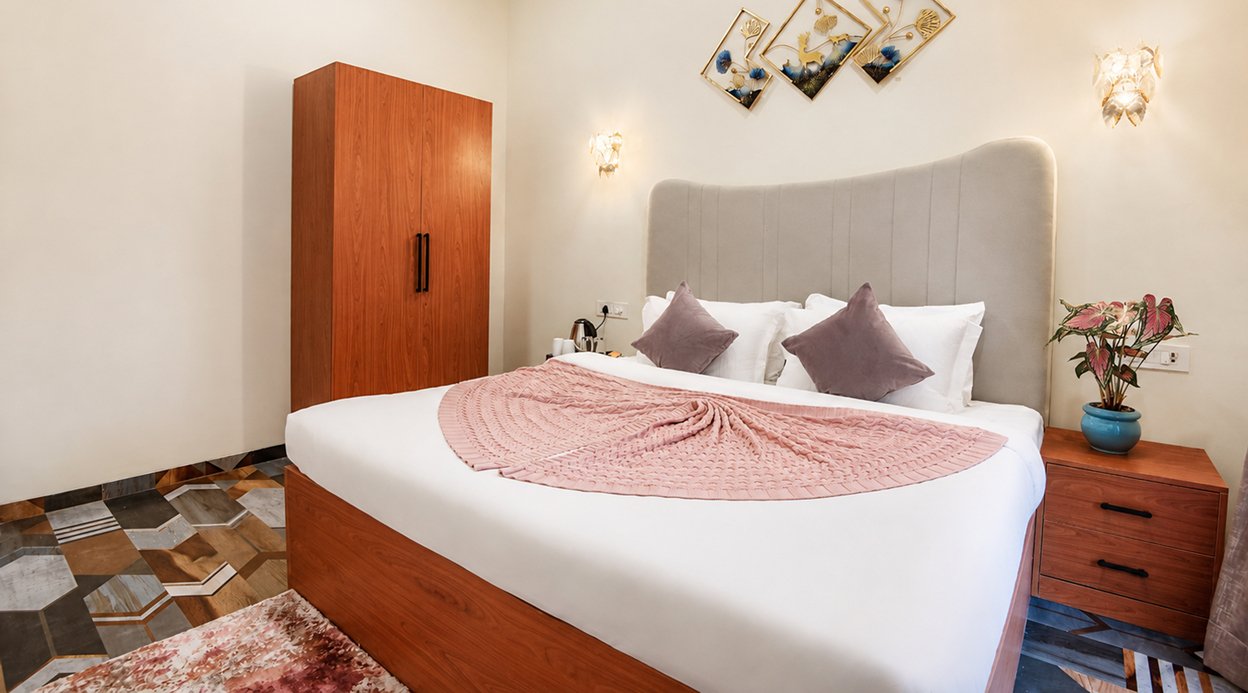Eulophia Paradise | Luxurious 3 BHK Retreat with Private Pool, Jacuzzi Bedroom, Glass Canopy Terrace & Garden
