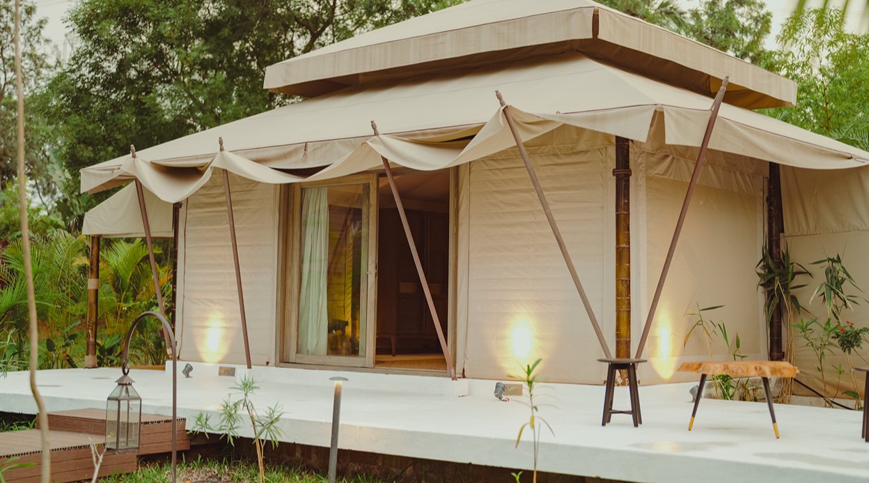 Ananta Bliss Taksu | 2-BHK Pet-friendly Villa On 1-Acre of Land with Shared Pool, Gazebo & a Firepit Lounge