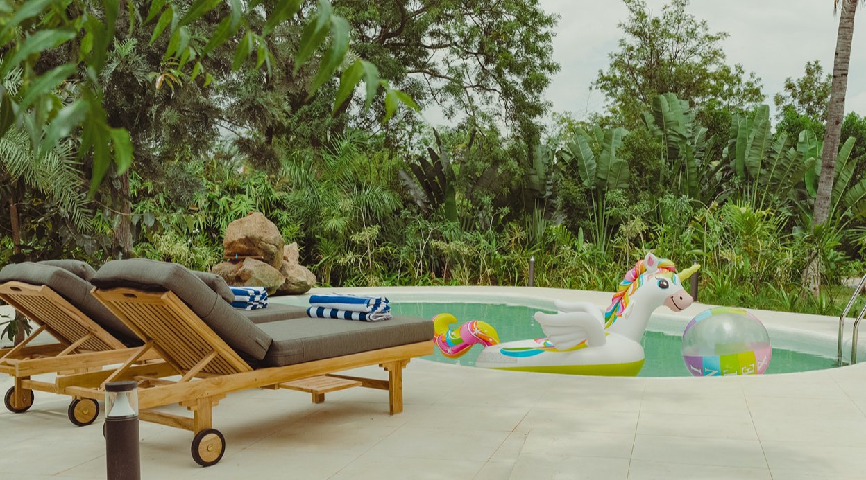 Ananta Bliss Taksu | 2-BHK Pet-friendly Villa On 1-Acre of Land with Shared Pool, Gazebo & a Firepit Lounge