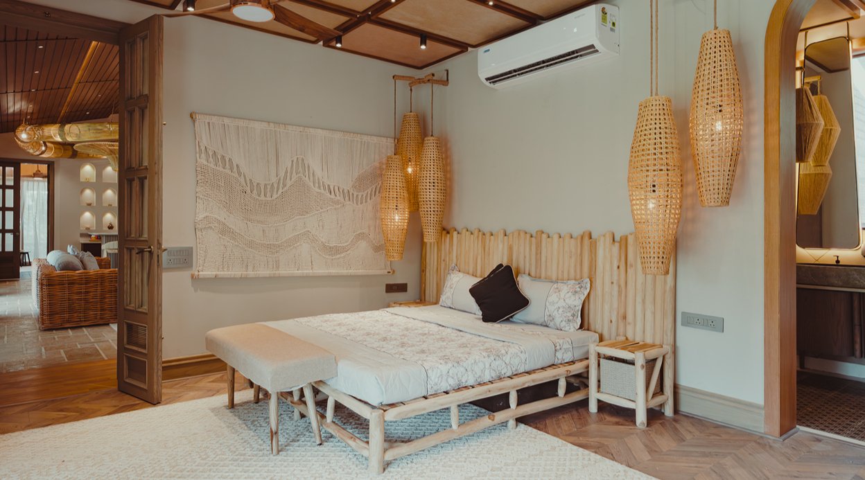 Ananta Bliss Taksu | 2-BHK Pet-friendly Villa On 1-Acre of Land with Shared Pool, Gazebo & a Firepit Lounge