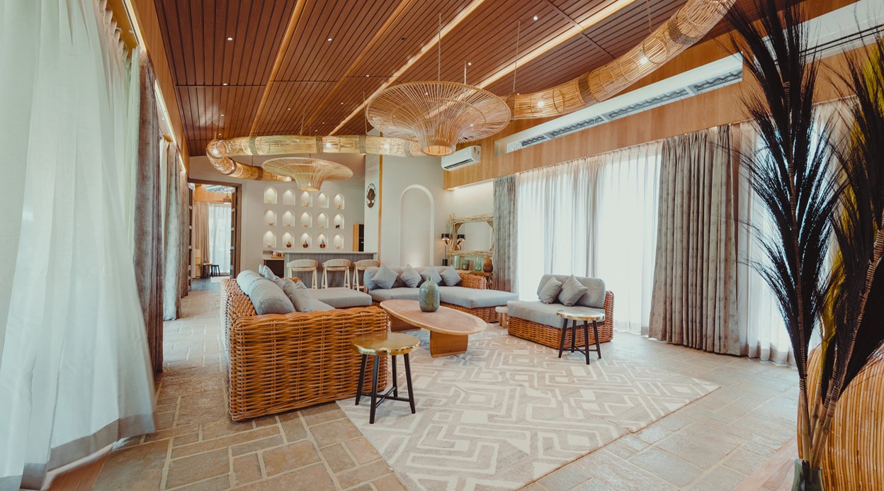 Ananta Bliss Taksu | 2-BHK Pet-friendly Villa On 1-Acre of Land with Shared Pool, Gazebo & a Firepit Lounge
