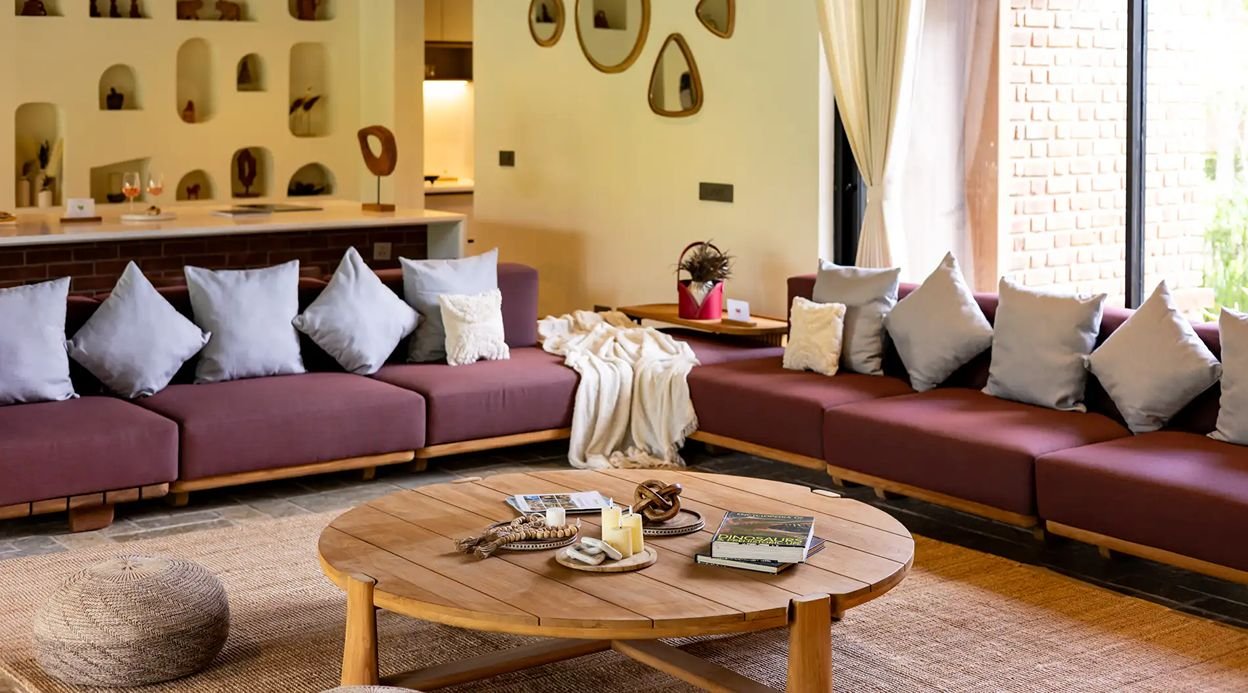 Saukhyam | Pet-Friendly 3 BHK Farm Villa with Open-Air Movie Lounge, Fire Pit, Cabana & Landscaped Garden
