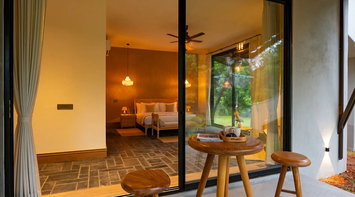 Saukhyam | Pet-Friendly 3 BHK Farm Villa with Open-Air Movie Lounge, Fire Pit, Cabana & Landscaped Garden