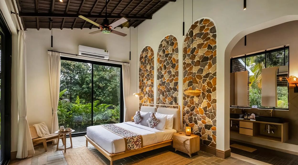 Saukhyam | Pet-Friendly 3 BHK Farm Villa with Open-Air Movie Lounge, Fire Pit, Cabana & Landscaped Garden
