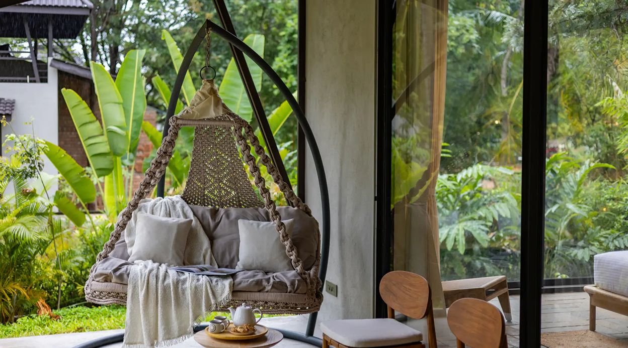 Saukhyam | Pet-Friendly 3 BHK Farm Villa with Open-Air Movie Lounge, Fire Pit, Cabana & Landscaped Garden