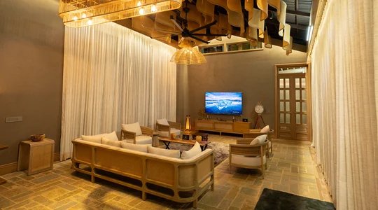 Tapovana Avani | Pet-Friendly 2-BHK Villa with Garden, Shared Pool, Gazebo & Firepit Lounge