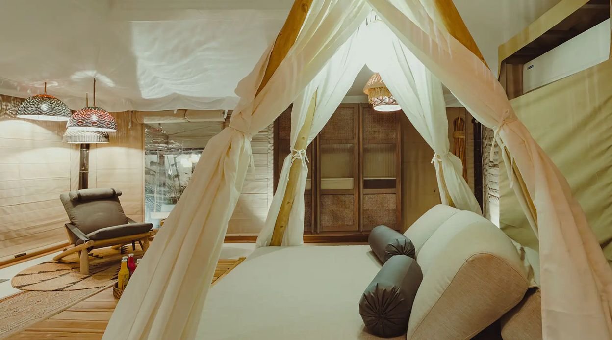 Ananta Bliss Bale | Pet-friendly Tent on 1-Acre with Shared Pool, Sunken Firepit, Gazebo & a Lush Garden
