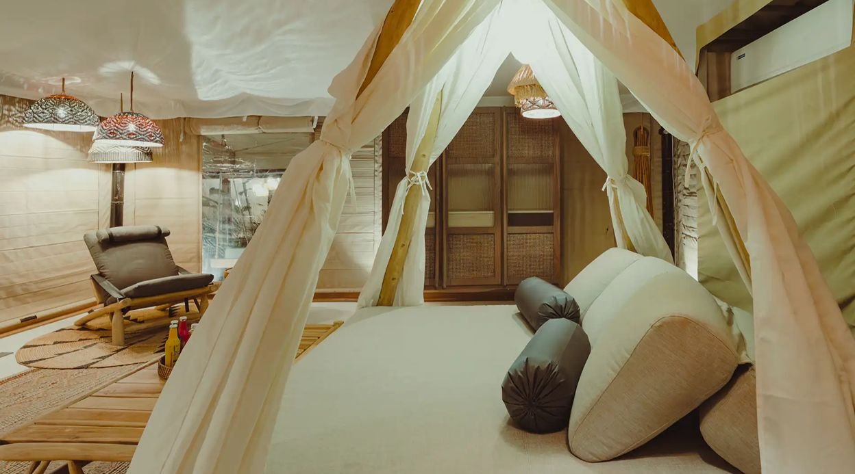 Ananta Bliss Bale | Pet-friendly Tent on 1-Acre with Shared Pool, Sunken Firepit, Gazebo & a Lush Garden