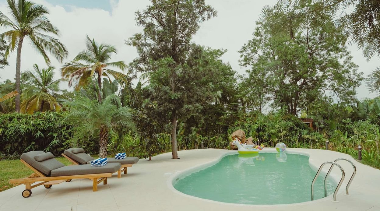 Ananta Bliss Bale | Pet-friendly Tent on 1-Acre with Shared Pool, Sunken Firepit, Gazebo & a Lush Garden
