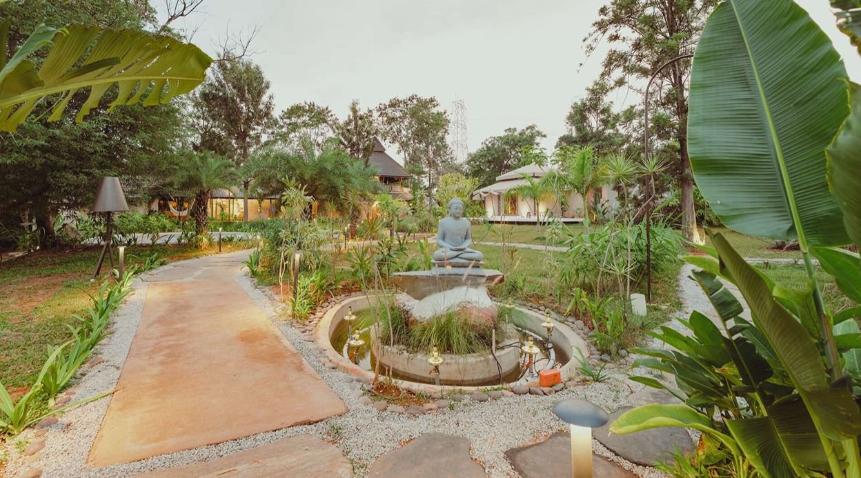 Ananta Bliss Talam | 3-BHK Pet-friendly Villa On 1-Acre of Land with Shared Pool, Firepit, Garden & Gazebo