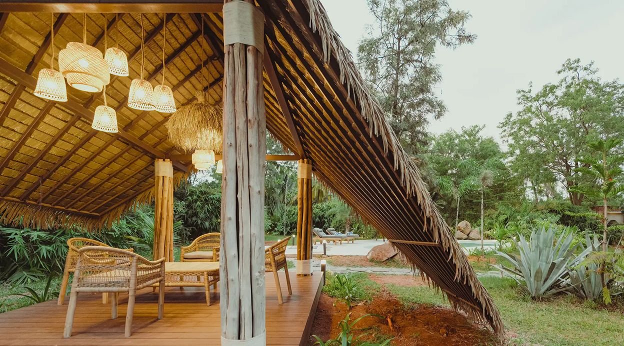 Ananta Bliss Talam | 3-BHK Pet-friendly Villa On 1-Acre of Land with Shared Pool, Firepit, Garden & Gazebo