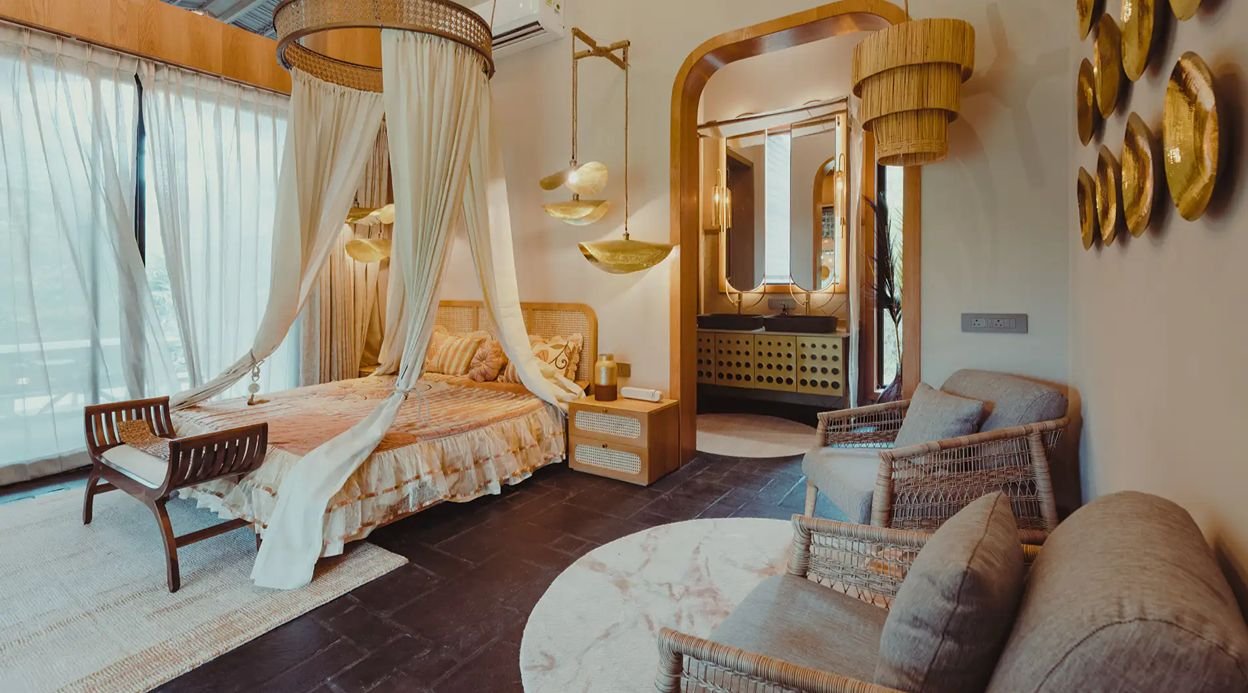 Ananta Bliss Talam | 3-BHK Pet-friendly Villa On 1-Acre of Land with Shared Pool, Firepit, Garden & Gazebo