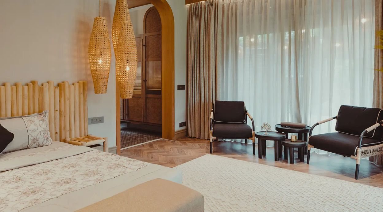 Ananta Bliss Talam | 3-BHK Pet-friendly Villa On 1-Acre of Land with Shared Pool, Firepit, Garden & Gazebo