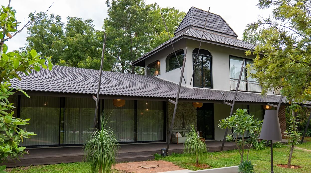 Arevana Evara | 3 BHK Villa with Shared Pool, Garden, Gazebo, Fire Pit & Alfresco Dining